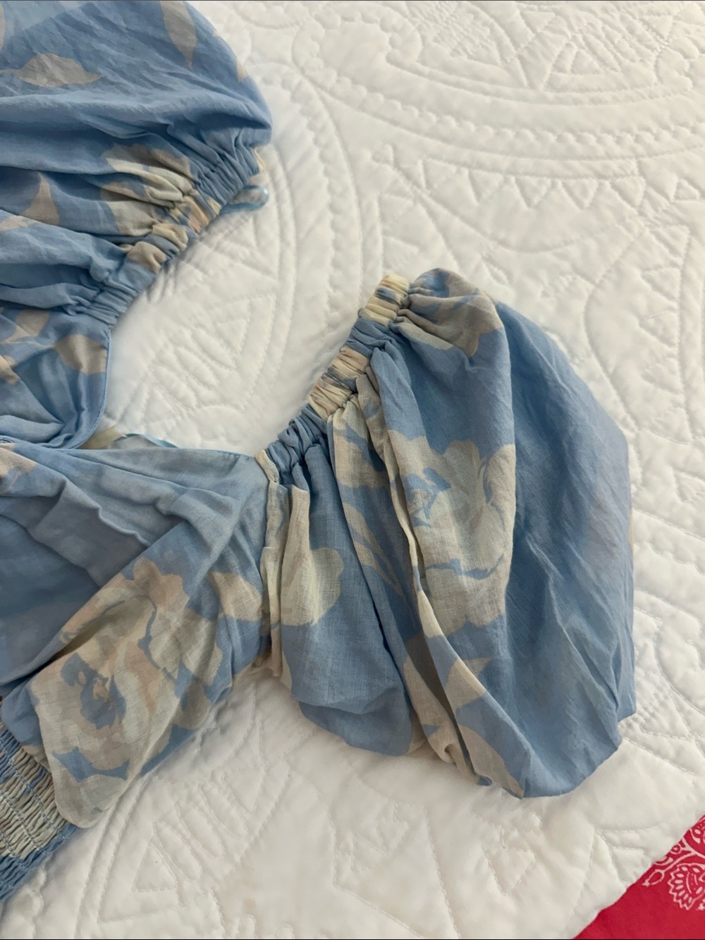 Free People Blue Floral Smocked Maxi Dress - Picture 4 of 9